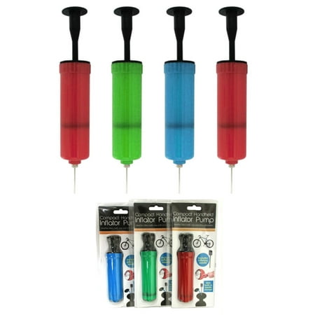 6 Hand Air Pump with Needle Footbal Basketball Ball Balloons Sports Soccer New !
